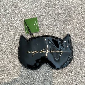 NEW Kate Spade black cat coin purse